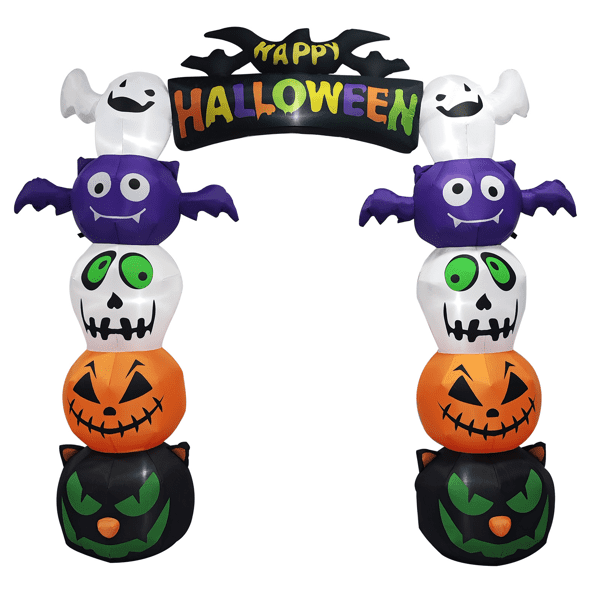 COTINSE 8.2FT Halloween Decorations Inflatable Pumpkin Archway with 7 LED Lights, Blow Up Outdoor Yard Decor & Party Supplies