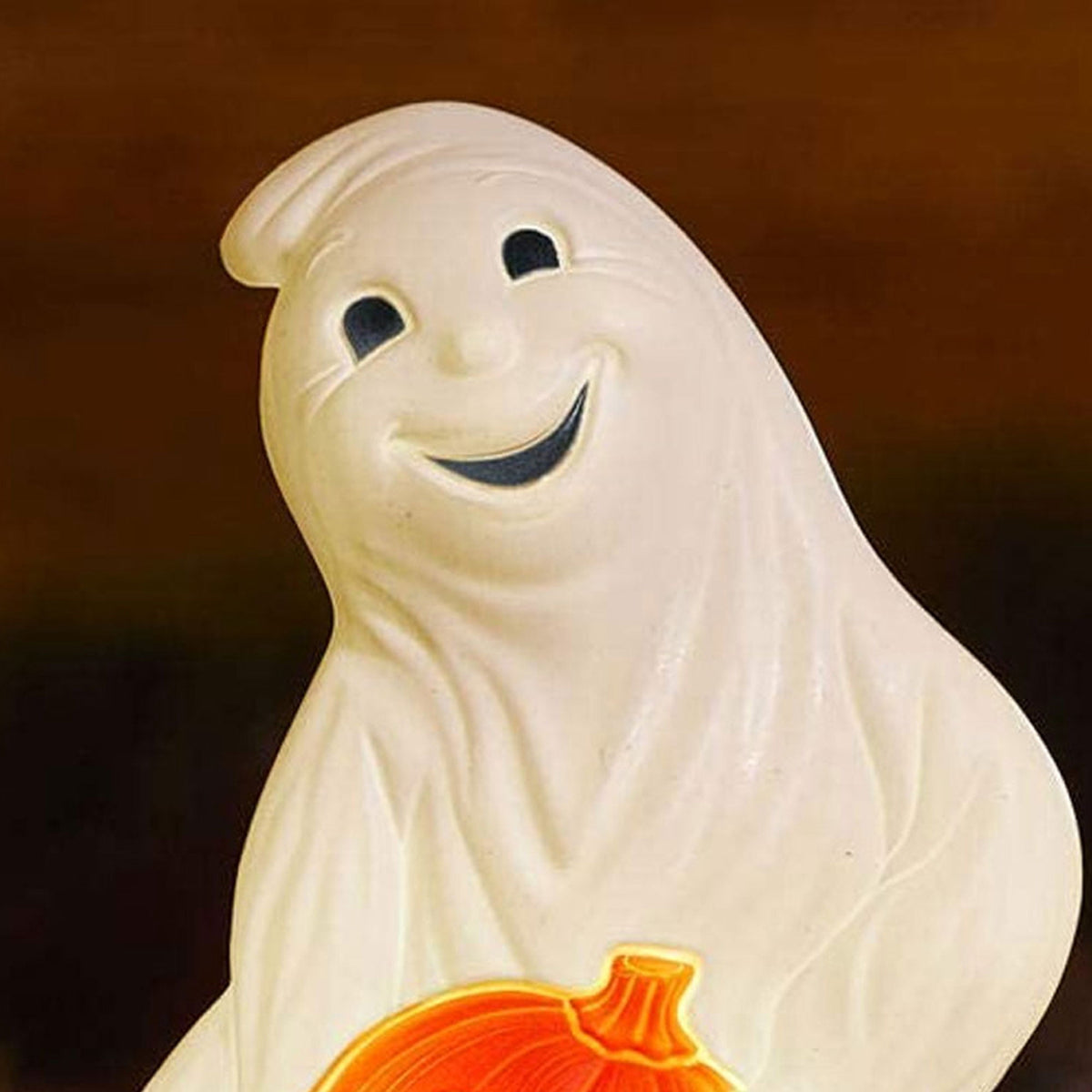 Union Products Light up Ghost and Pumpkin Halloween Decoration, Plastic, White/Orange (2 Pack)