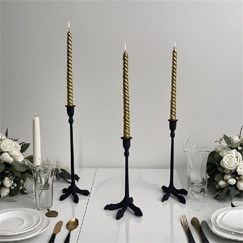 KCAHPAN Antique Inspireds Metal Claws Candle Holder Stand for Tapers Candle for Halloweens
