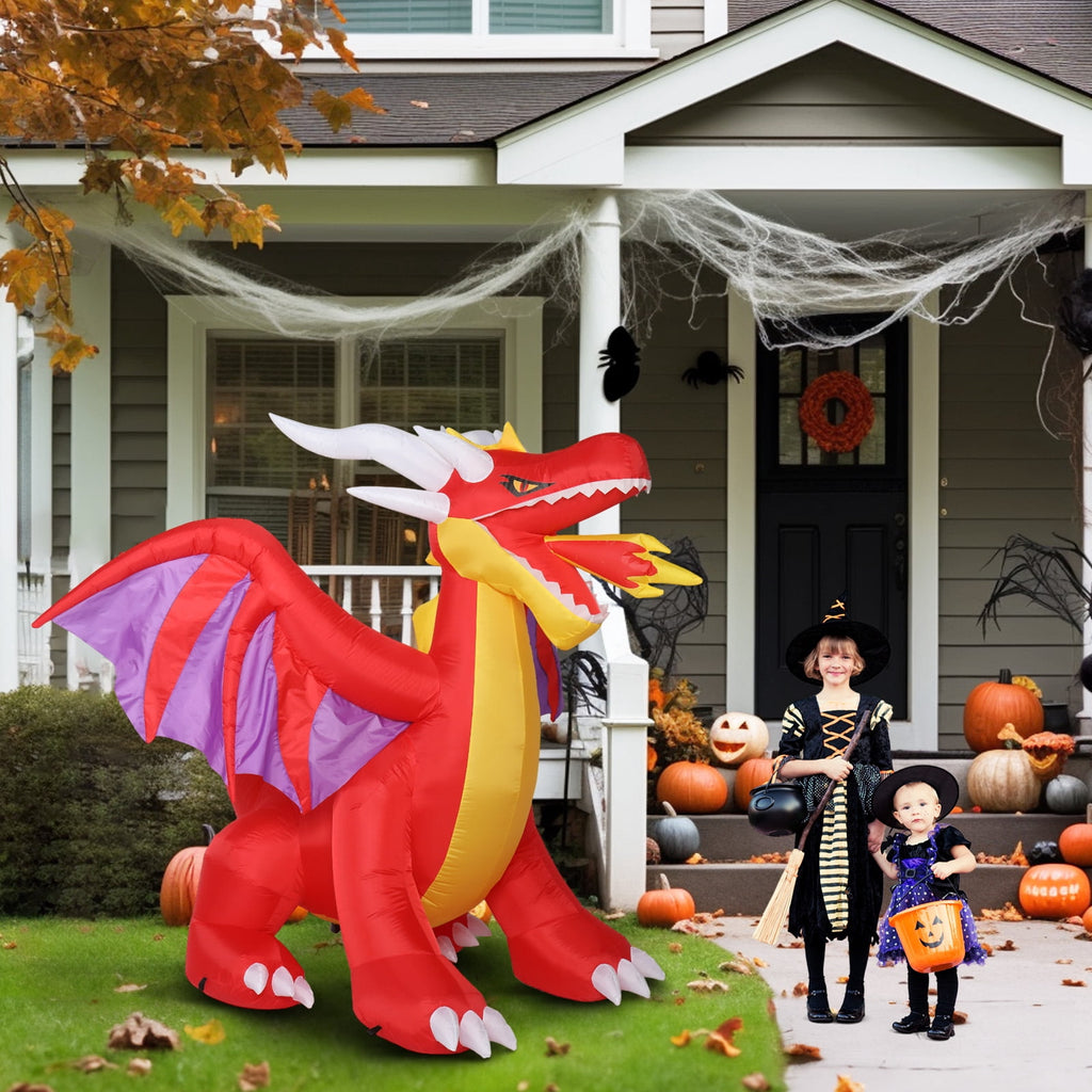 Ktaxon 6' Halloween Inflatables Outdoor Halloween Decoration Dragon Blow up Decor