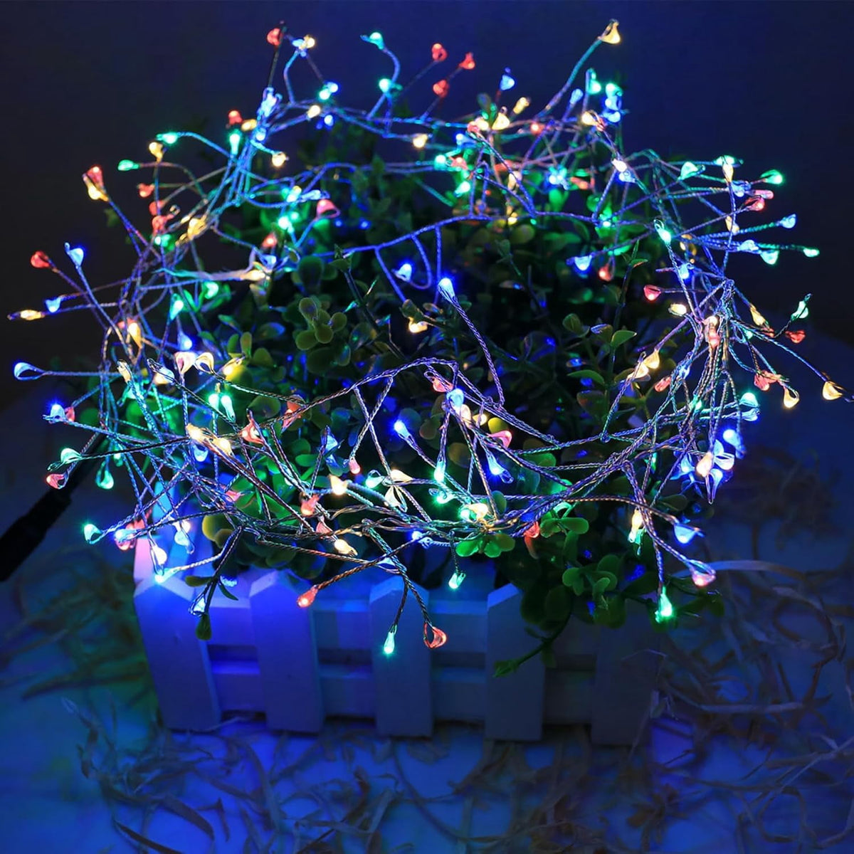 Fairy Lights with Remote,27M 900LED Plug-in Powered Waterproof Starry Cluster Lights, Copper Wire Firecracker String Light for Christmas Tree