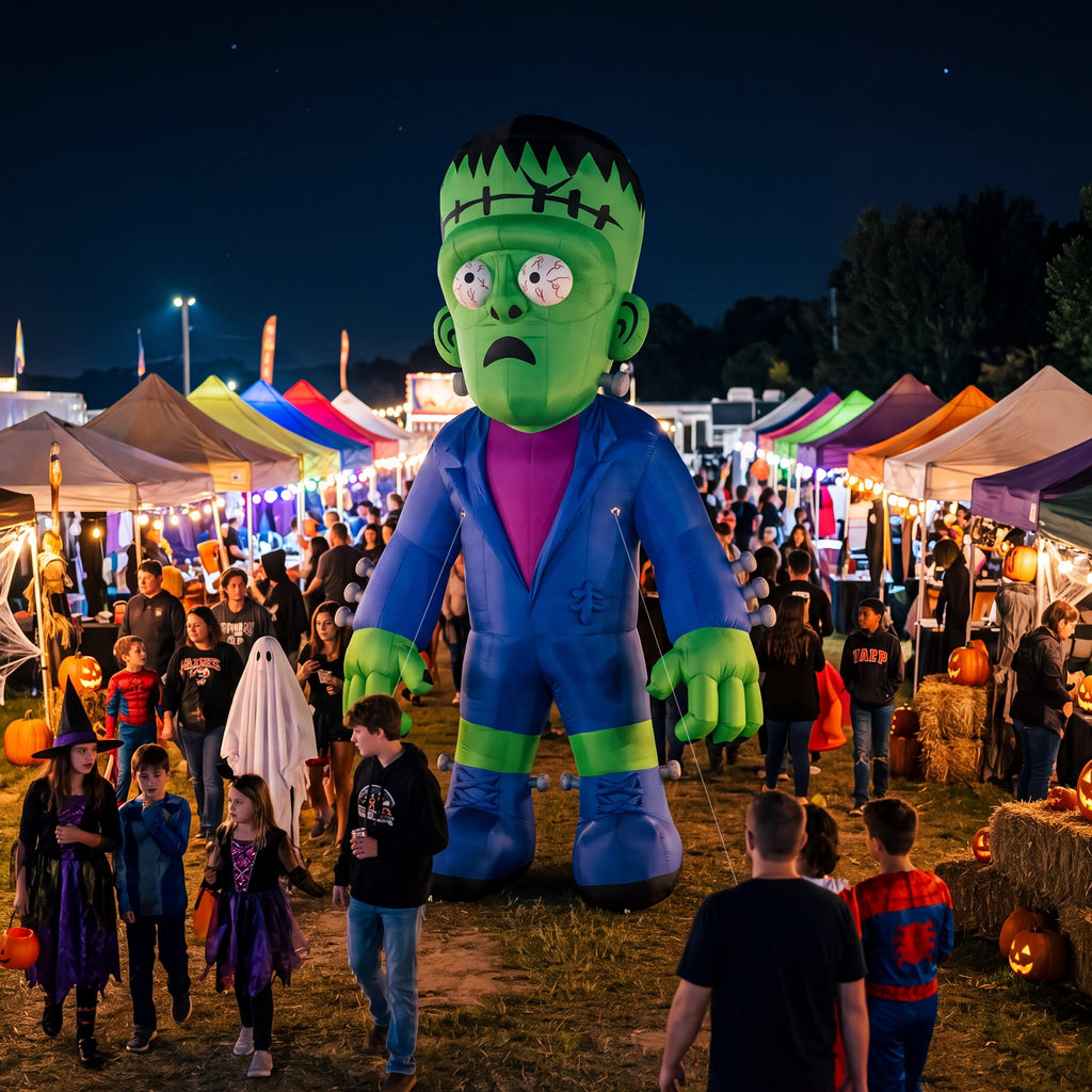 Wellcomer 20ft Giant Inflatable Frankenstein with Blower - Halloween Outdoor Decor