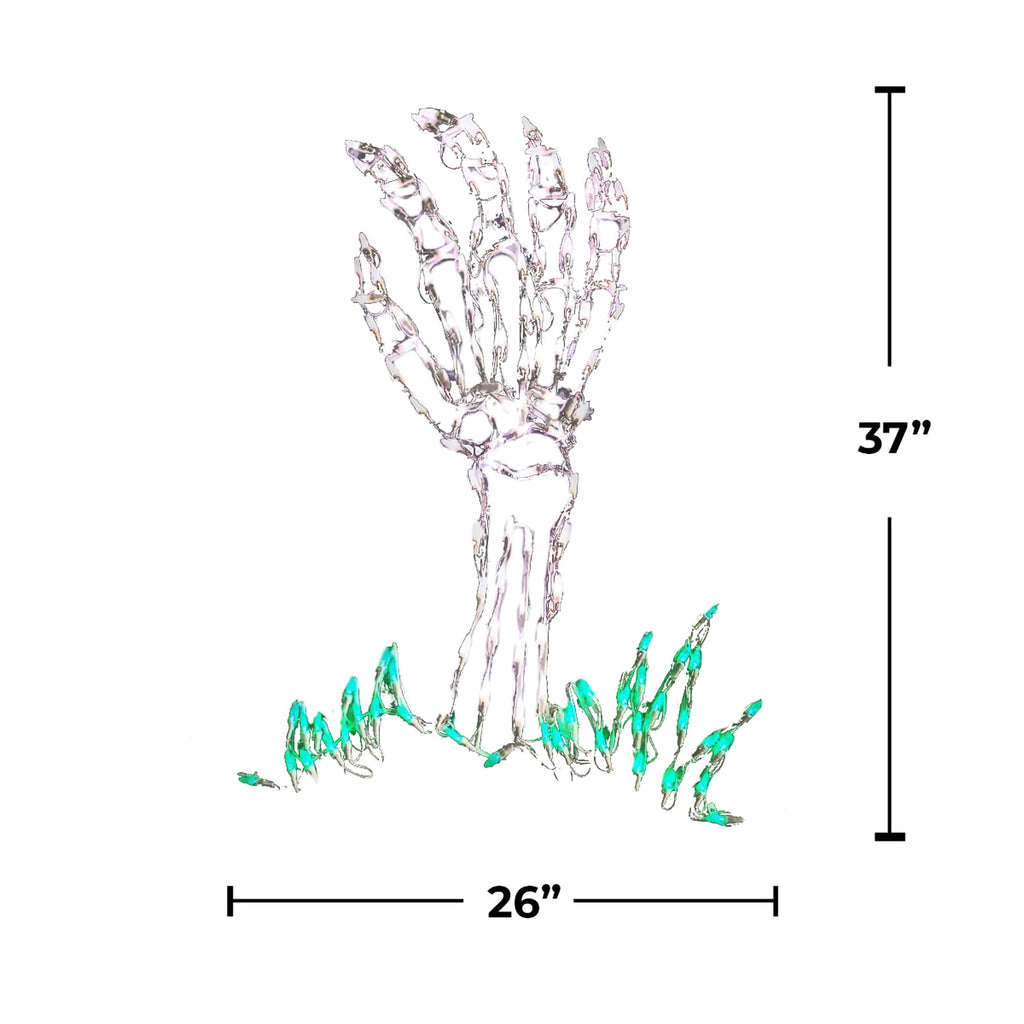 Commercial Grade Halloween LED Wire Framed Skeleton Hand Decoration
