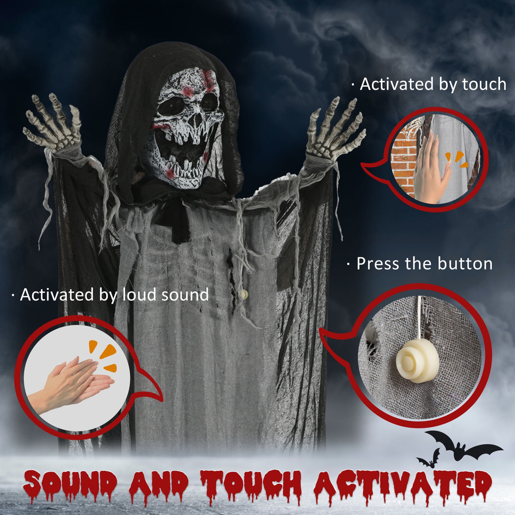 ENNSOO Halloween Decor Skeleton Witch Animated Character for Home Haunted Display