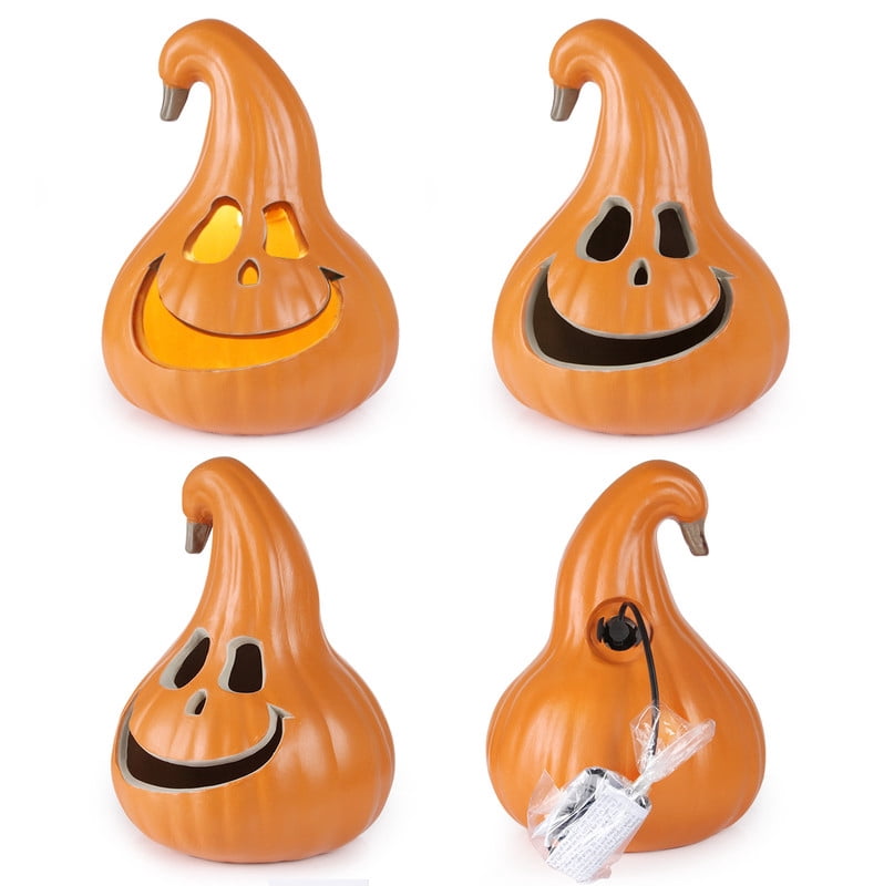 DUNCHATY 21" LED Pumpkin Light, Extra Large Angry Jack O' Lantern Halloween Decor for Outdoor Yard - Furious Face