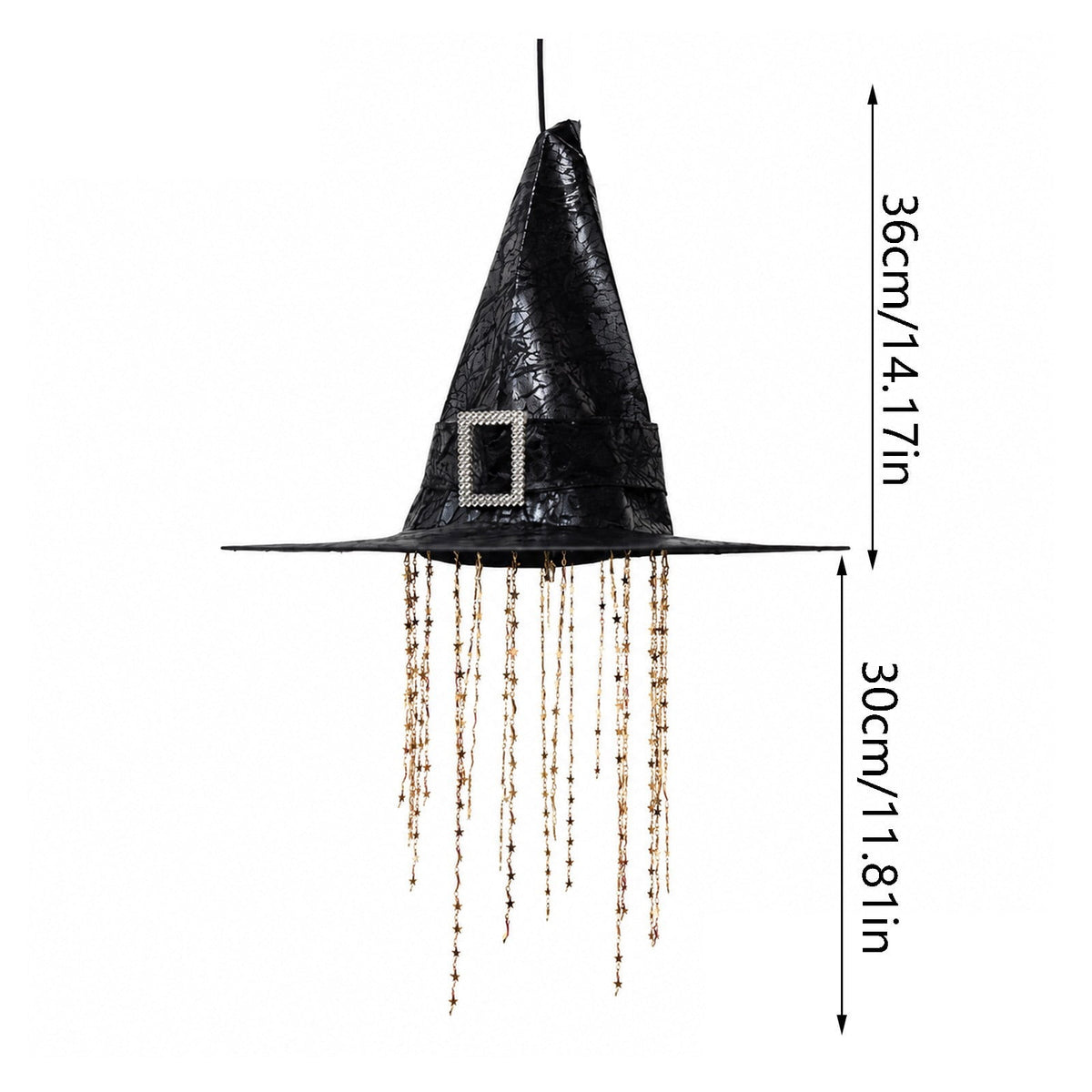 Clearance Witch Hat Halloween Light, LED Hanging Witch Hat Decoration,Battery Operated Spooky Lamp for Indoor Outdoor Party, Porch, Mantel Decor