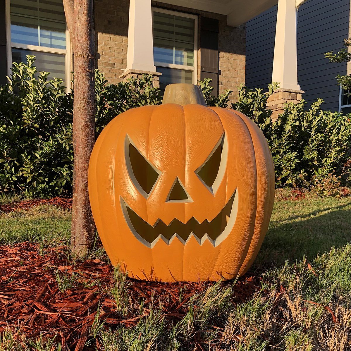 21in+12in LED Light Up Jack O Lantern Halloween Pumpkin Lights Indoor/Outdoor Holiday Festival Garden Patio Front Door Decor