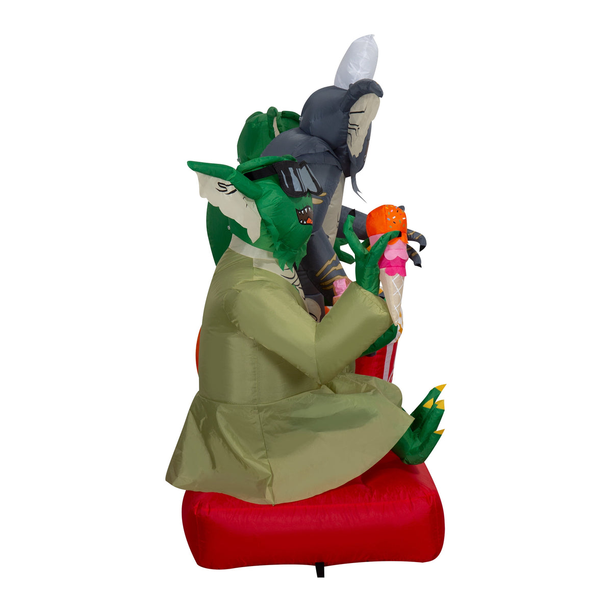 Gremlins Halloween Inflatable Scene with Movie Snacks and Sign, 4.5-Ft Lighted Airblown Yard Decor